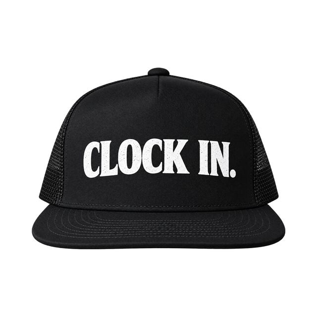 Clock In Flatbill - Black