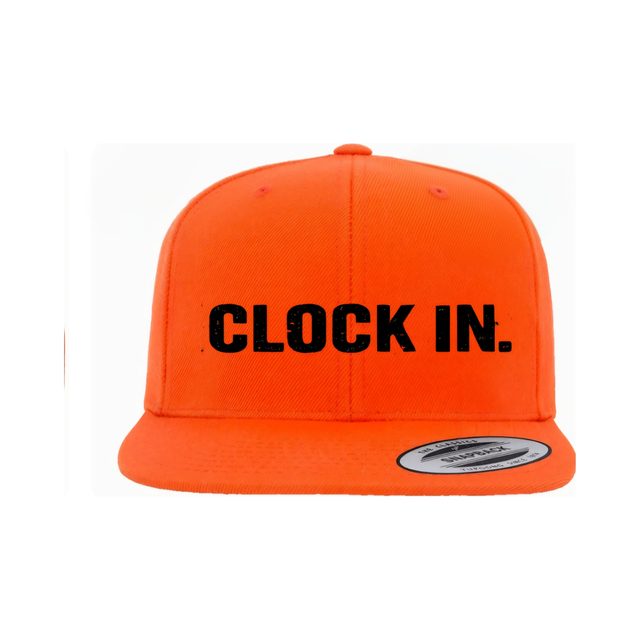Clock In Snapback - Safety Orange