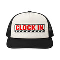 Clock In Trucker Hat - Black/White Patch
