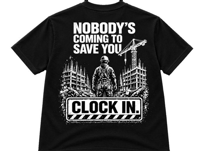 Nobody's Coming Tee - Black - Back Print