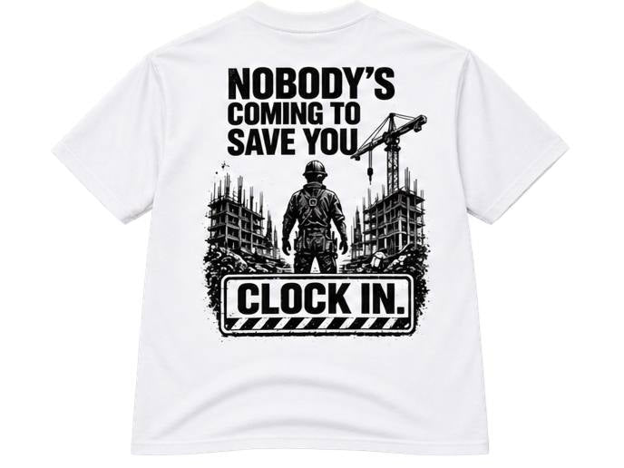 Nobody's Coming Tee - White - Back Print